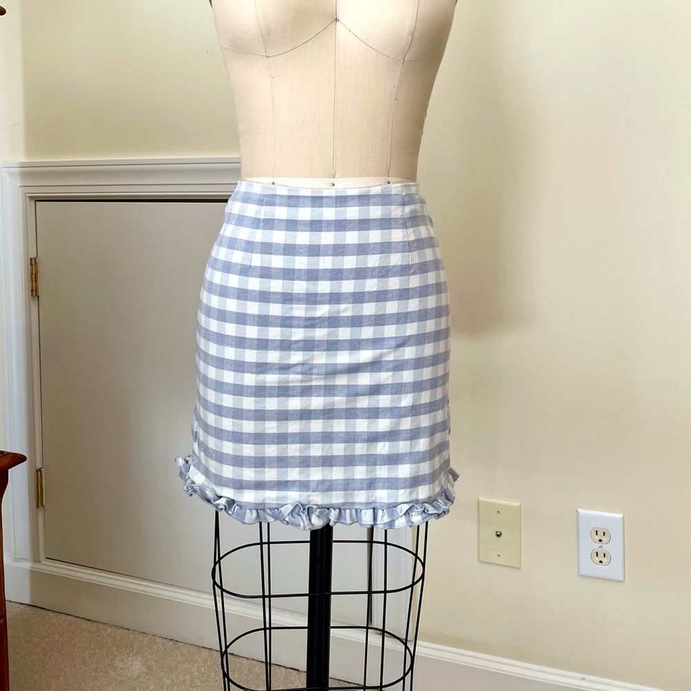 Urban Outfitters Blue Plaid Skirt